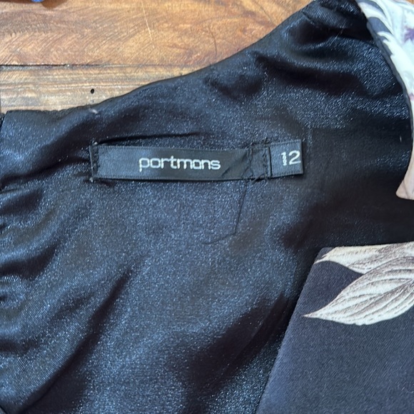 Portmans distressed size 12 black floral dress - Picture 14 of 16